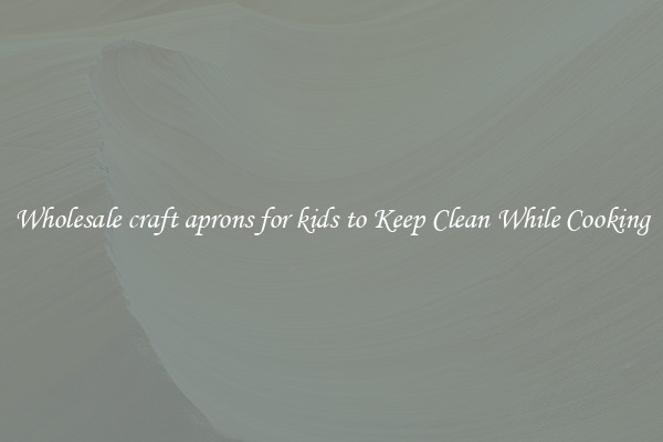 Wholesale craft aprons for kids to Keep Clean While Cooking