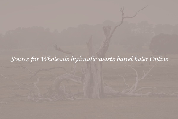 Source for Wholesale hydraulic waste barrel baler Online