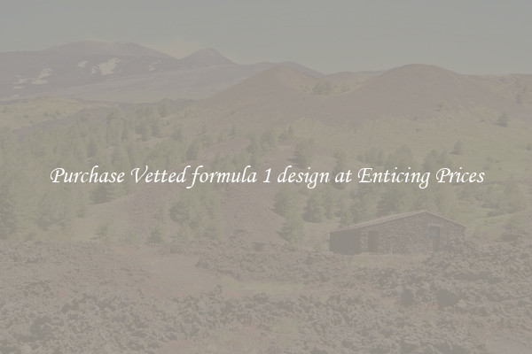 Purchase Vetted formula 1 design at Enticing Prices