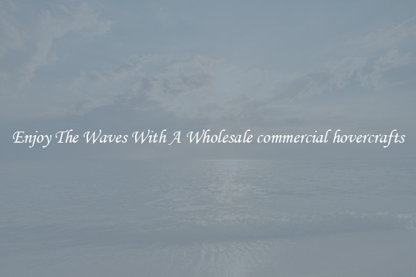 Enjoy The Waves With A Wholesale commercial hovercrafts