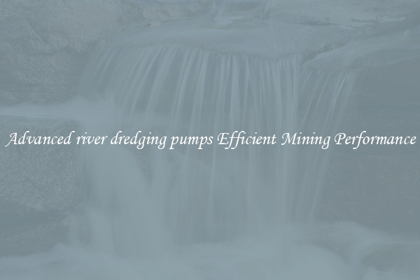 Advanced river dredging pumps Efficient Mining Performance