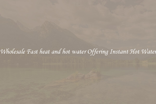 Wholesale Fast heat and hot water Offering Instant Hot Water