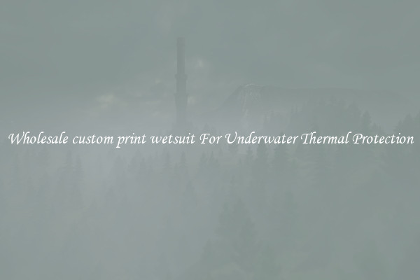Wholesale custom print wetsuit For Underwater Thermal Protection