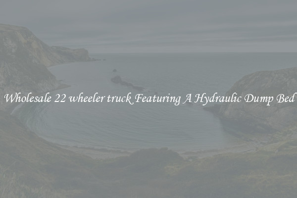 Wholesale 22 wheeler truck Featuring A Hydraulic Dump Bed