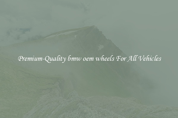 Premium-Quality bmw oem wheels For All Vehicles