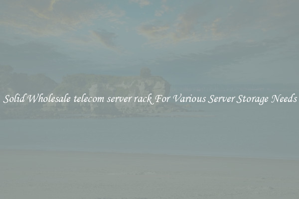 Solid Wholesale telecom server rack For Various Server Storage Needs