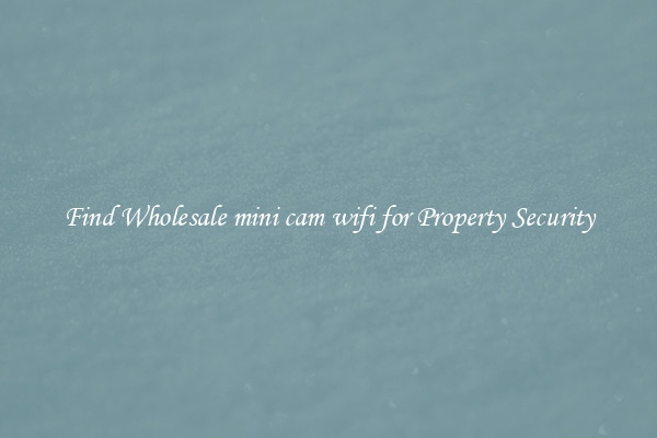 Find Wholesale mini cam wifi for Property Security