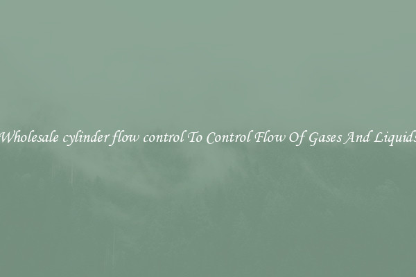 Wholesale cylinder flow control To Control Flow Of Gases And Liquids